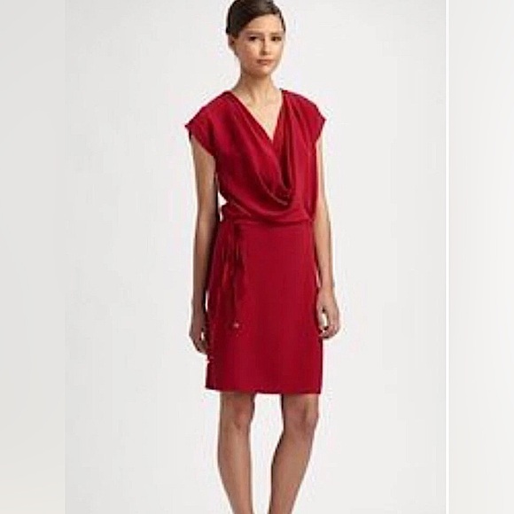 Diane Von Furstenberg Silk New Reara Cowl Neck Dress